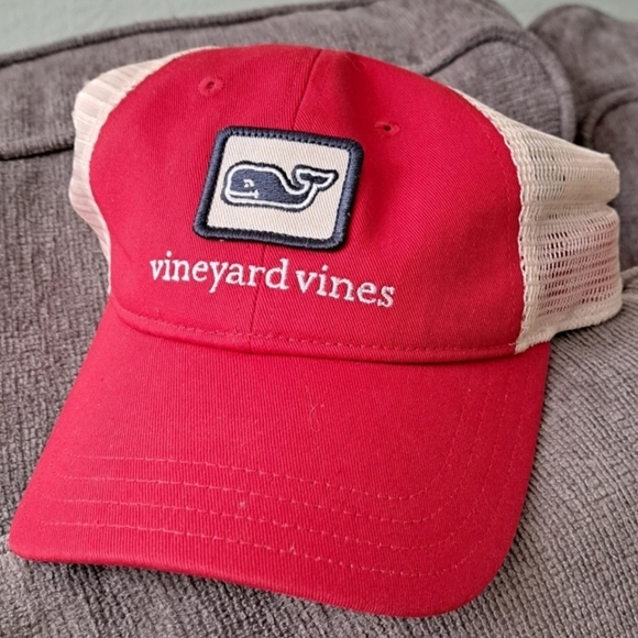 Vineyard Vines Red and Cream Cap - Picture 1 of 5